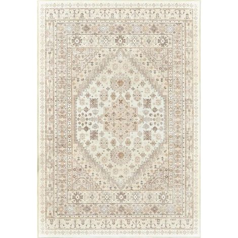 Tapis de salon 4060cm beige imitation cachemire lavé tapis de sol lavable tapis rétro grande surface tapis anti-salissure décoration de la maison (1/5)