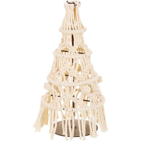 Árbol decorativo de algodón trenzado blanco d15.5x38 (1/5)