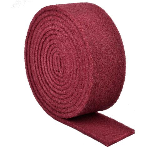5m×10cm Rouleau de Papier Abrasif Réutilisable Grain 320-400, Toile Abrasive Non Tissée, Éponge Abrasive Tissu Abrasif non Tissé, Tampons Abrasifs non Tissés pour Polissage du Bois et Métal (1/5)