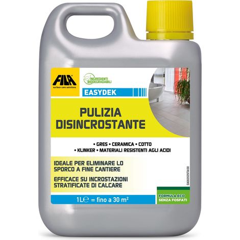 FILA Surface Care Solutions Easydek Pulizia Disincrostante Detergente, 1 Litro