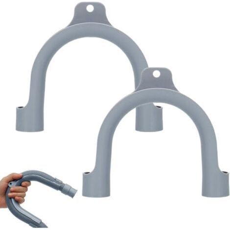 Lot de 2 coudes de fixation universels en forme de U en plastique pour machine à laver et lave-vaisselle (1/4)