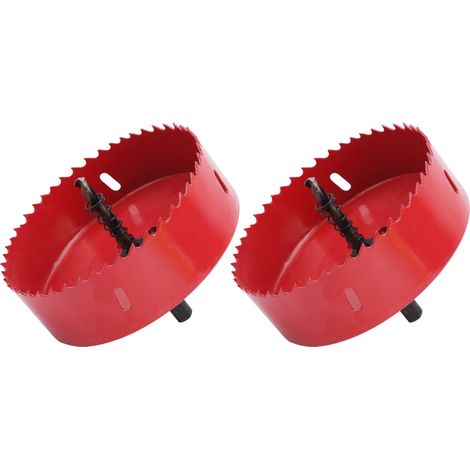 2 jeux de scies cloches bimétalliques pour plaques d'aluminium, PVC et tôles de fer, diamètre d'ouverture 120 x 165 mm (95 mm) (1/5)