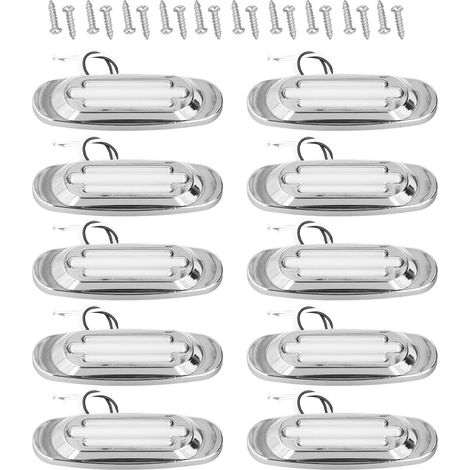 10 unités/ensemble de 16 ampoules LED pour feux de position latéraux de remorque et de camion, 1200 lumens, feux indicateurs de clignotants, étanches IP67, conviennent aux véhicules 12-24V, lumière bl (1/5)