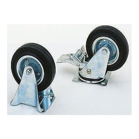Roulette industrielle Pivotant avec frein Guitel Hervieu, Acier galvanisé, Ø 250mm, 250kg ( Prix pour 1 )