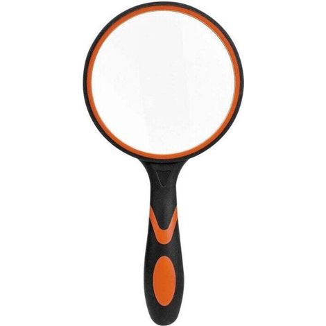 Grande loupe de lecture en verre pour livres scientifiques, journaux, lecture, insectes, passe-temps, observation de qualité supérieure,Noir et orange (1/4)