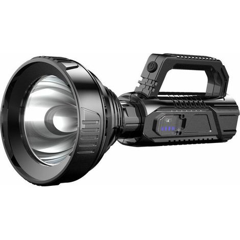 Éclairage multifonction extérieur LED lumière, forte lumière longue portée USB , lampe de poche rechargeable HB788, batterie intégrée de grande capacité + affichage de puissance + chargement USBGrou (1/5)