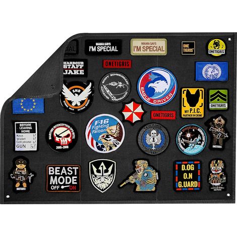 Pannello di patch tattico, pannello di gratta e vinci per patch militari, distintivi, distintivi e patch da collezione, accessori militari e della gendarmeria – M: 45 x 60 cm (1/5)