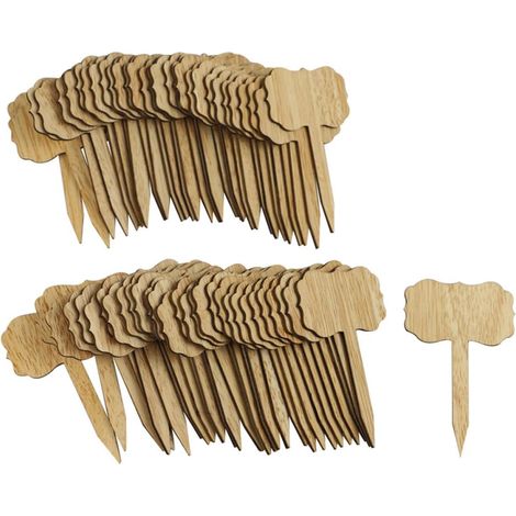 60 étiquettes en bois pour plantes de jardin avec bordure en dentelle (1/5)
