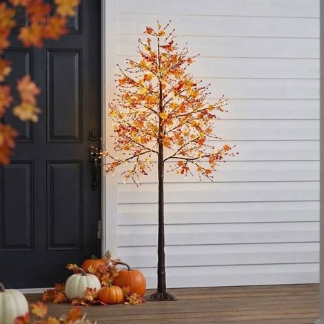 2.1m Harvest Illuminated Maple Leaf Tree