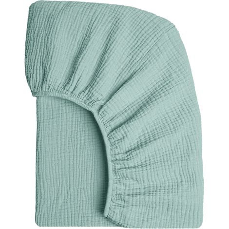 Drap-housse pour berceau bébé, couleur unie, bord élastiqué, installation facile, convient aux matelas ovales, ronds et rectangulaires en forme de sablier, pour garçons et filles (1/5)