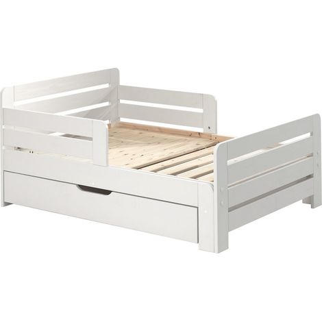 THEMIS - Lit Evolutif Blanc 90x140/160/200cm avec Tiroir (1/4)
