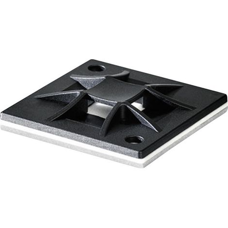 HellermannTyton QM20-PA66-BK-C1 Embase de fixation vissable 151-10911 4 voies, sans halogène noir 1