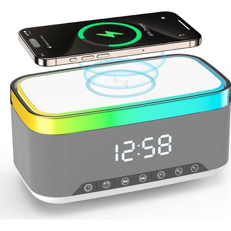 Radio-réveil numérique - Réveil pour enfants et adultes - Réveil de voyage avec fonction réveil - Radio-réveil pour la chambre (1/2)