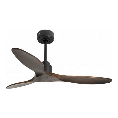 Tenerife de KlassFan - Super destratificateur et ventilateur DC 132 cm Gris basalte pales bois sombre sans Lumière  25 à 40 m²