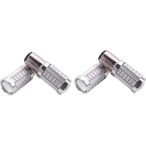 Pcs Rouge 1157 P21 / 5W Bay15D Super Lumineux 33 Smd 5630 5730 Led Feux De Freins Auto Lampe De Brouillard 21 / 5W Voiture Jour Fonctionnement (1/2)