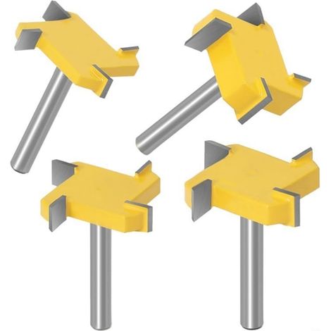 Pour le travail du bois, fraise à défoncer 40 mm, diamètre de coupe 6 mm, tige pour un suivi précis des bords sur les surfaces stratifiées et composites (1/5)
