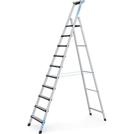 ZARGES Comfortstep S - LM-Stufen-Stehleiter 10 Stufen (1/5)