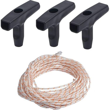 Corde De Démarrage - 10 M - Diamètre 3 Mm - Pour Tondeuse À Gazon Tronçonneuse Débroussailleuse - Lot De 3 (1/5)