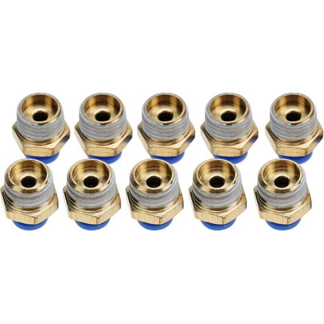 Raccord rapide pneumatique pour tuyau d'air de 4 mm, filetage mâle, connecteur droit à insertion (PC4-2, lot de 10) (1/5)