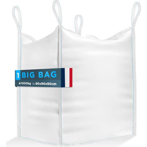 Big Bag (1 UNITÉ) de 1000kg Sac a Gravats 90x90x100 cm Big Bag Jardin Résistant et Réutilisable (1/5)
