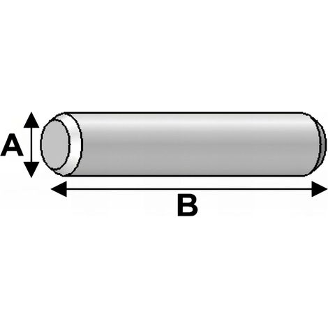 Alsafix Goupille Cylindrique D. 12 mm - Longueur 100 mm - Diamètre 12 mm