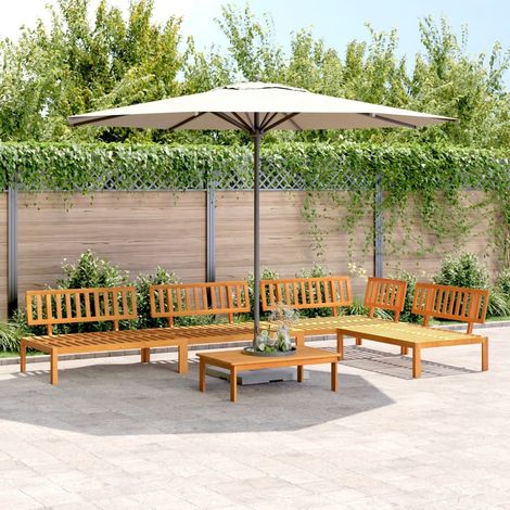 Salon palette de jardin 5 pcs bois d'acacia massif (1/5)