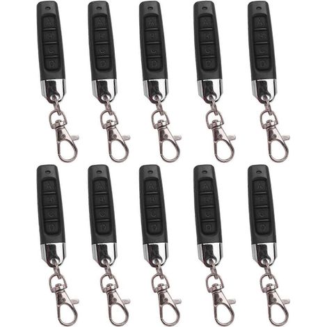 10 télécommandes 433 MHz pour porte de garage et portail, duplicateur de télécommandes, clone de code, clé de voiture B (1/5)