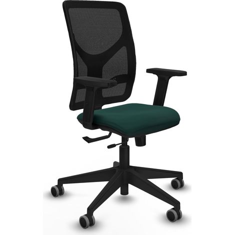 Silla de oficina piqueras y crespo Motilla cuero sintético negro soporte lumbar (1/2)