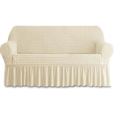 Sofabezug – 2-Sitzer – HONTTOR – Strapazierfähig – Hochelastisch – Größe M – Beige (1/4)