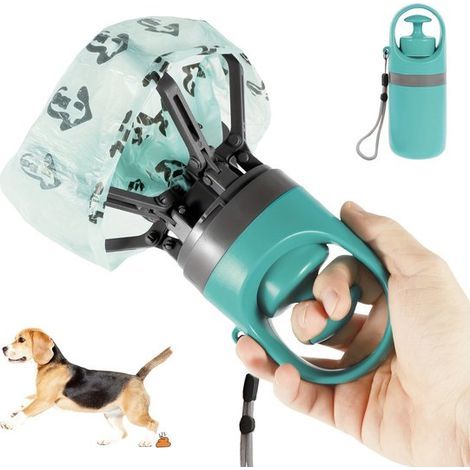 Ramasse-crottes pour chien - 7 x 7 x 19 cm - Bleu - Ramasse-crottes portable - Nettoyage hygiénique (1/5)