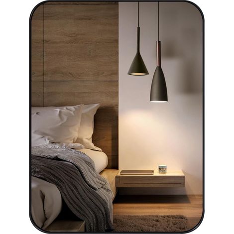 WOLTU Bathroom Mirror Modern Vanity Mirror Wall Hanging Mirror 40x30cm