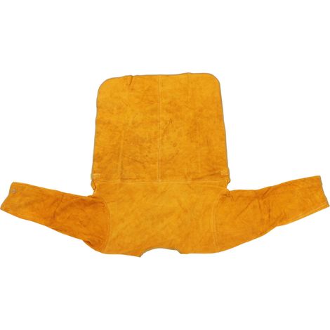 Tablier de soudage multifonctionnel, robuste, en cuir artificiel ignifugé et anti-brûlure, taille L (1/5)