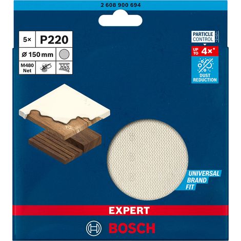 Disco abrasivo a rete bosch expert m480 150 mm g220 5 pz