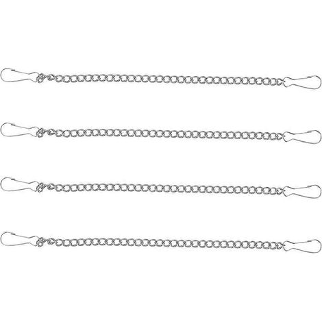 Lot de 16 chaînes de suspension en métal argentées, faciles à installer, pour plantes de jardin. (1/5)