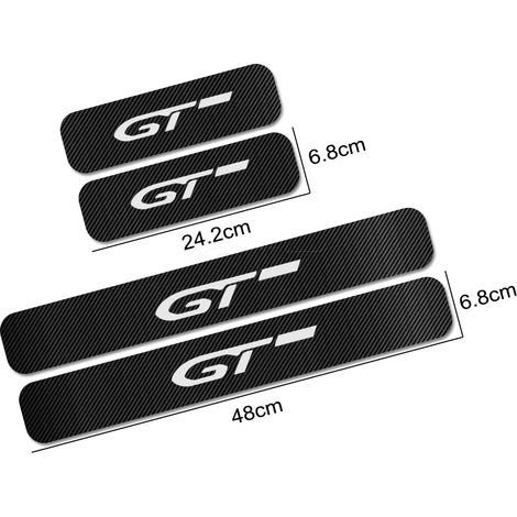 (GT) 4 pièces Pour PEUGEOT 2008 3008 4008 5008 Expert TRAVELLER GT LINE Protection de seuil de porte autocollante en fibre de carbone (1/3)