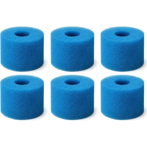 SINEA cartouche filtre spa en mousse type S1 et type VI fabriqué en France, lavable, compatible avec Intex, Bestway - x6
