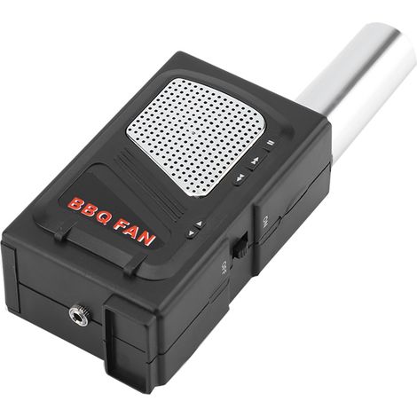 Souffleur BBQ Portable pour Cuisson en Plein Air, léger avec USB, ABS et Stainless Steel, Noir, 17x6x3.7cm, 166g, 2 Pinceaux BBQ en Bois Blancs, 18.5cm, 26g (1/5)