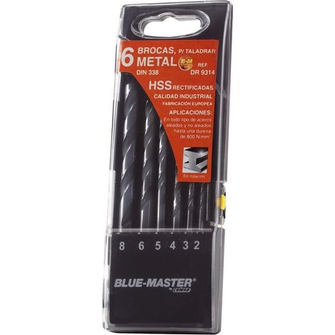 MÈCHE HSS DIN338 BOÎTE 6PCS - 2-8 MM