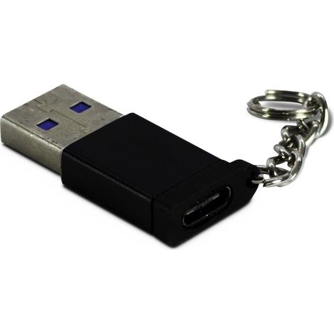 Inter-Tech 88885460 cambiador de género para cable USB Type C USB Type A Negro (1/2)