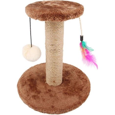Arbre à chat en corde de sisal, jouet pour chaton, cadeau d'intérieur (1/4)