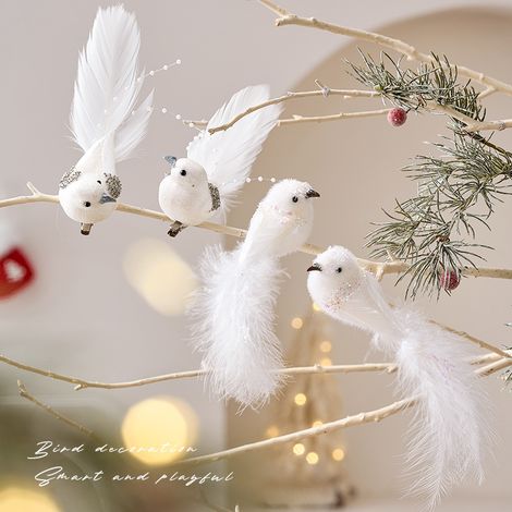 Accessoires de pendentif pour sapin de Noël, oiseau de Noël, nouvelles décorations de Noël, petites décorations de Noël, mise en scène (1/4)