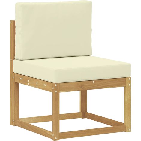 Set di divani da esterno Bianco e Crema 59 x 63 x 73 cm vidaXL