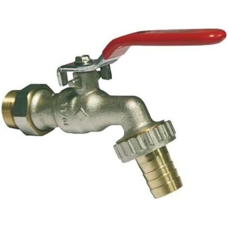 Adjustable ball watering tap 15/21 - 20/27 nickel-plated (1/5)