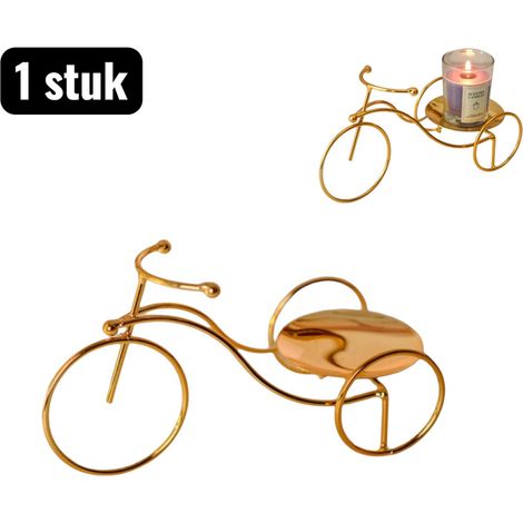 1 pièce - Chandelle - Porte-théière à vélo - Porte-théière - Élégant support de bougie en métal pour bougies parfumées - (1/5)