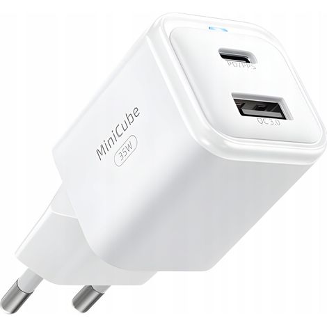 Cargador rápido INNOSTYLE CUBE USB-C 35W USB tipo C GAN II para Samsung LED