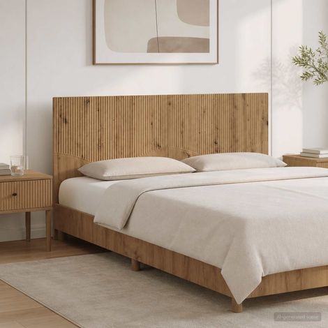 vidaXL Wall-Mounted Headboard HOORN Artisan Oak Engineered Wood (1/5)
