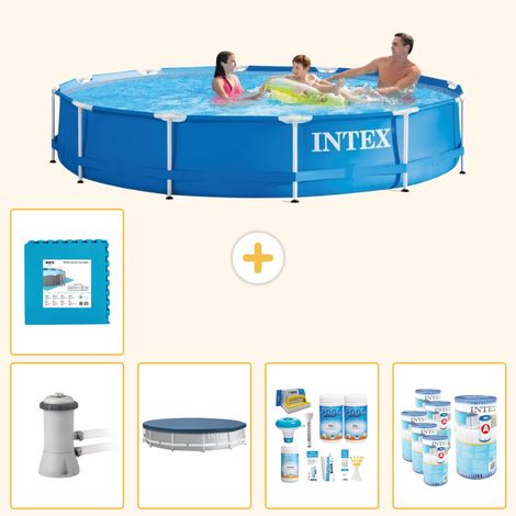 Intex Piscine Tubulaire Ronde - 366x76 cm - 6-pièces  SCB16 (1/5)