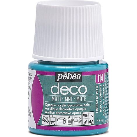 Peinture - PEBEO - Bleu d'orient - Mat - Opaque - 45 ml (1/3)