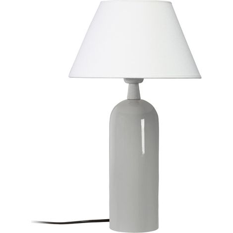 [NEUWERTIG] B-Ware PR Home Tischleuchte grau/weiß Designer Lampe Tischlampe Leuchte 46cm E27 40W (1/2)