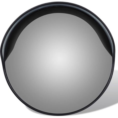 Maison Exclusive - Espejo de tráfico convexo plástico negro 30 cm